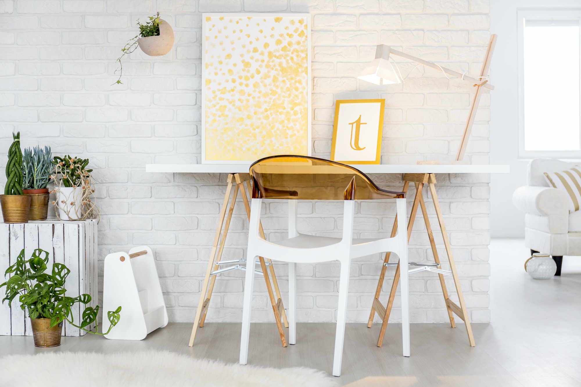 Minimalistic desk and chair